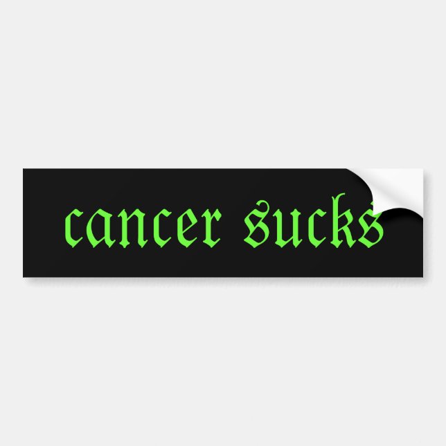 Autocollant De Voiture le cancer suce (Devant)