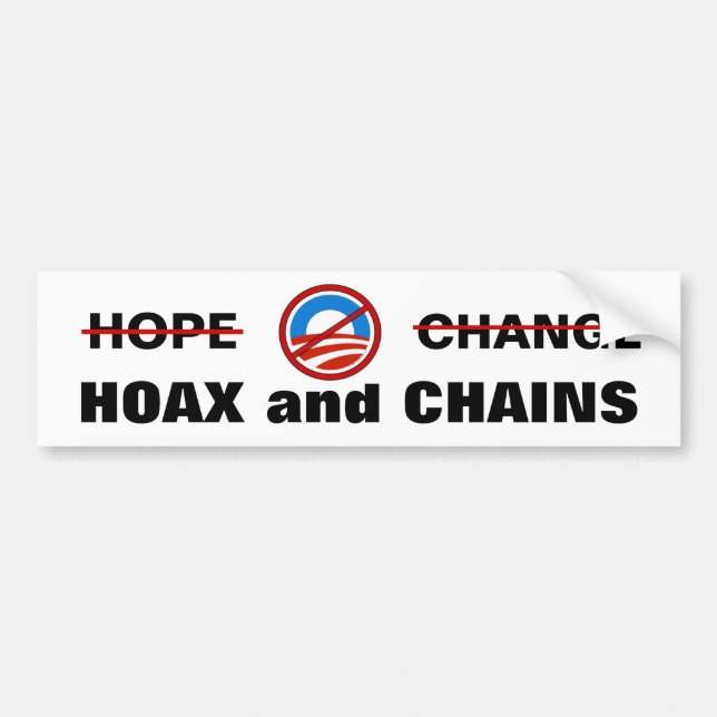 Autocollant De Voiture Le canular et les chaînes d'Obama (Devant)