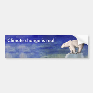Autocollant De Voiture Le changement climatique est vrai adhésif pour