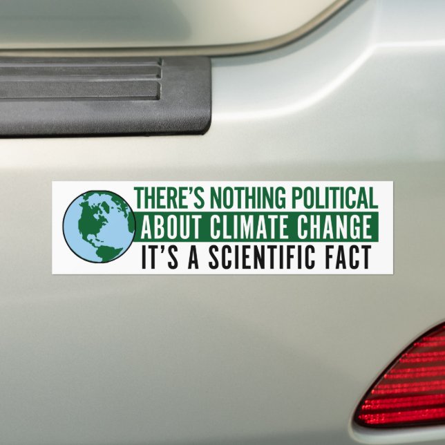 Autocollant De Voiture Le changement climatique n'a rien de politique (En voiture)