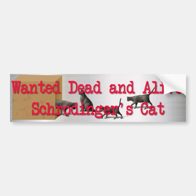 Autocollant De Voiture Le chat de Schrodinger (Devant)