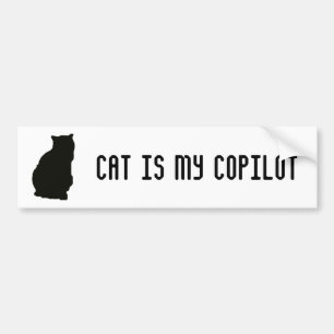 Autocollant De Voiture Le chat est mon co-pilote