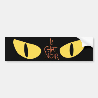 Autocollant De Voiture Le Chat Noir dans l'obscurité