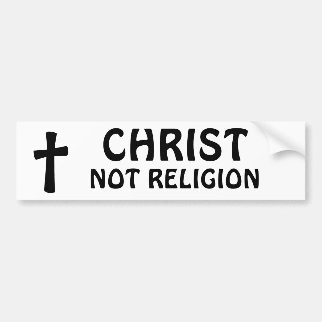 Autocollant De Voiture Le Christ - pas religion (Devant)