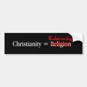 Autocollant De Voiture Le christianisme n'est pas une religion