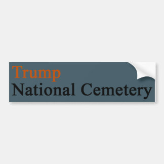 Autocollant De Voiture Le cimetière national de Trump — Steel Blue-Orange