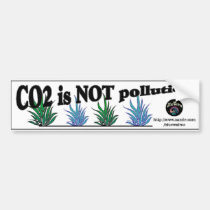 AUTOCOLLANT DE VOITURE LE CO2 N'EST PAS POLLUTION RÉVISÉE