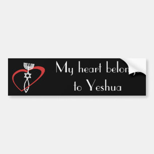 Autocollant De Voiture Le coeur appartient à Yeshua