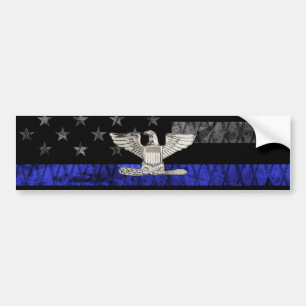 Autocollant De Voiture Le colonel Thin Blue Line Distresse