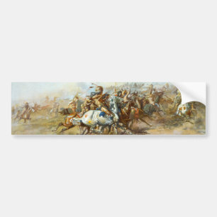 Autocollant De Voiture Le combat de Custer par Charles Marion Russell