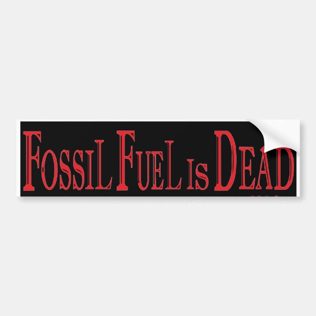 Autocollant De Voiture Le combustible fossile est mort (Devant)