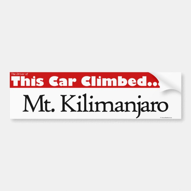Autocollant De Voiture Le conducteur de ce mont Kilimandjaro monté par (Devant)