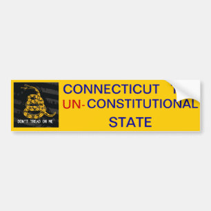 Autocollant De Voiture Le Connecticut l'état inconstitutionnel