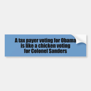 Autocollant De Voiture Le contribuable votant pour Obama est comme un