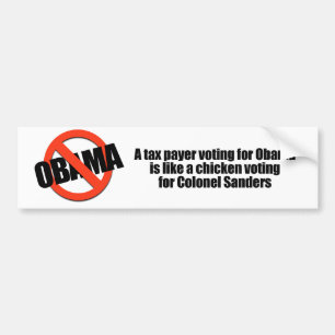 Autocollant De Voiture Le contribuable votant pour Obama est comme un