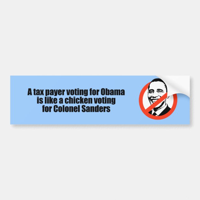 Autocollant De Voiture Le contribuable votant pour Obama est comme un (Devant)