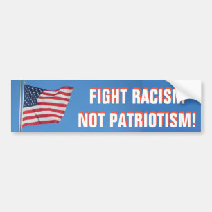 Autocollant De Voiture Le drapeau américain combat le racisme et non le 