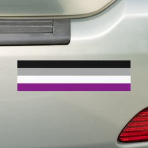 Autocollant De Voiture Le drapeau de fierté asexuel de SlipperyJoe met l'