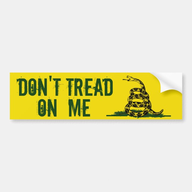 Autocollant De Voiture Le drapeau de Gadsden ne marchent pas sur moi (Devant)
