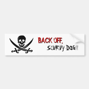 Autocollant De Voiture Le drapeau de pirate "dégagent" l'adhésif pour