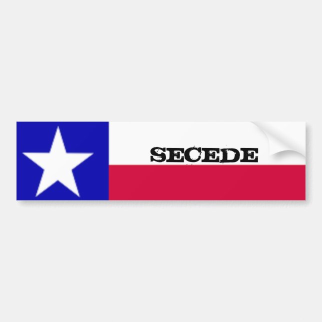 Autocollant De Voiture Le drapeau du Texas font cécession l'autocollant (Devant)