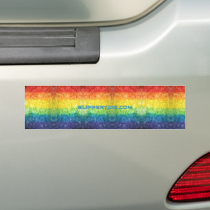 Autocollant De Voiture Le drapeau tie-dyé de SlipperyJoe arc-en-ciel pres