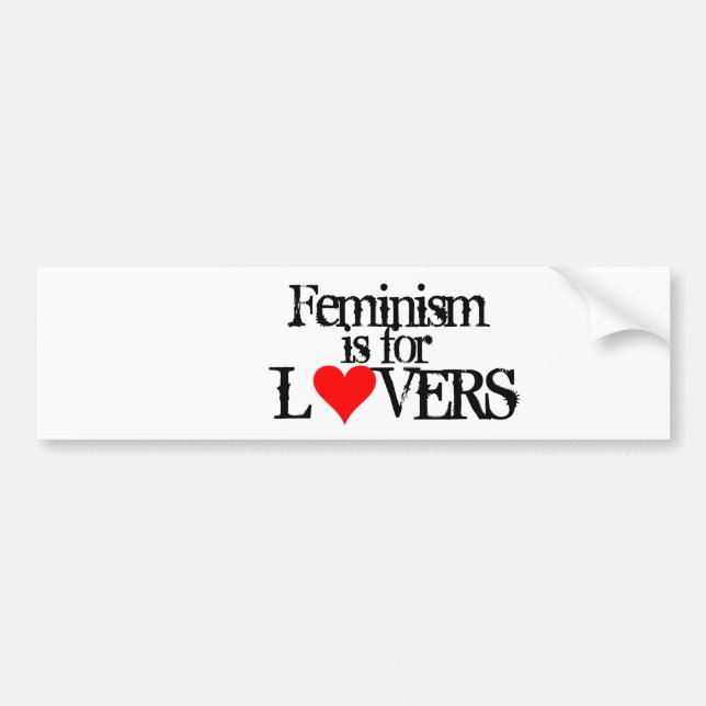 Autocollant De Voiture Le féminisme est pour des amants (Devant)