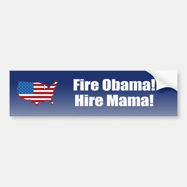 Autocollant De Voiture Le feu Obama. Maman de location (Devant)