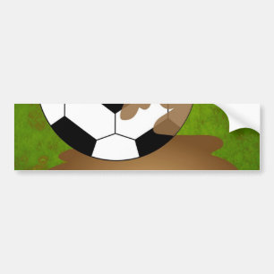 Autocollant De Voiture Le football boueux