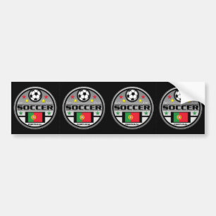 Autocollant De Voiture Le football vivant Portugal d'amour
