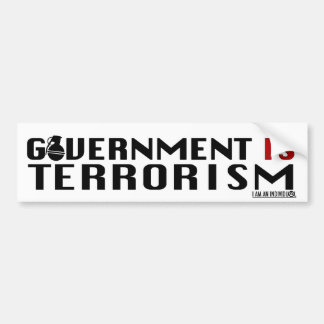 AUTOCOLLANT DE VOITURE LE GOUVERNEMENT EST TERRORISME