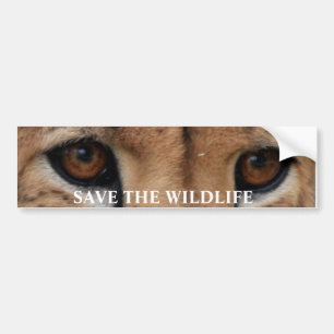 Autocollant De Voiture Le guépard Eyes1, SAUVENT la FAUNE
