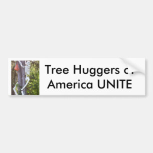 Autocollant De Voiture le hugger d'arbre, arbre Huggers de l'Amérique