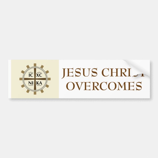 Autocollant De Voiture Le "Jésus-Christ grec surmonte " (Devant)