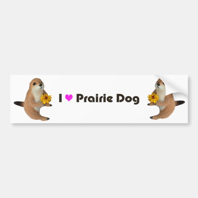 Autocollant De Voiture le jouet bourré de chien de prairie (Devant)