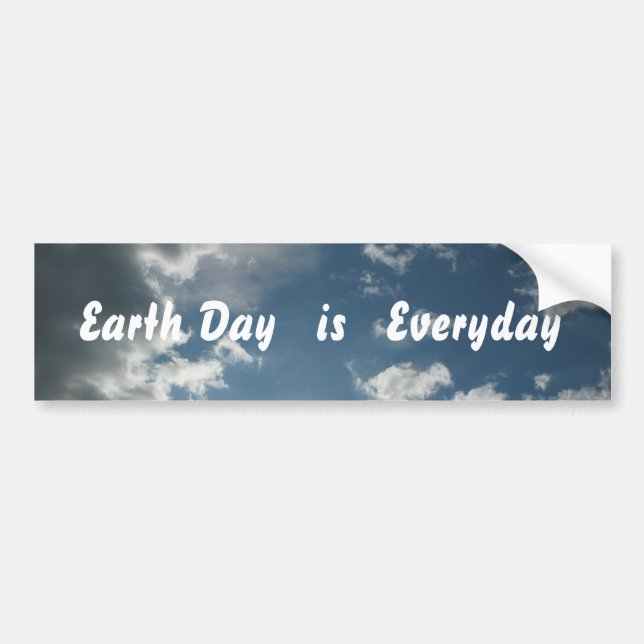 Autocollant De Voiture Le jour de la terre est Bumpersticker quotidien (Devant)