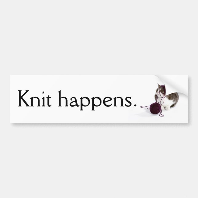 Autocollant De Voiture Le Knit se produit (Devant)