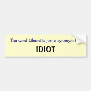 Autocollant De Voiture Le libéral est un synonyme