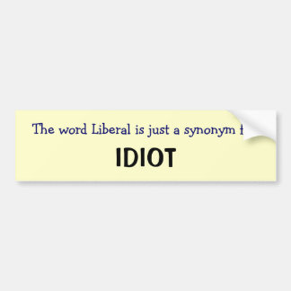 Autocollant De Voiture Le libéral est un synonyme