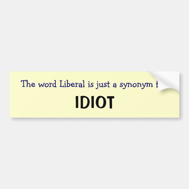 Autocollant De Voiture Le libéral est un synonyme (Devant)