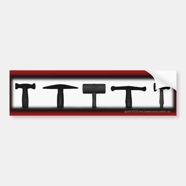 Autocollant De Voiture Le marteau ombrage Bumpersticker (Devant)