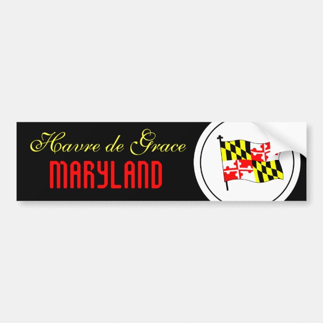 AUTOCOLLANT DE VOITURE LE MARYLAND, DIVERS. VILLE (Devant)