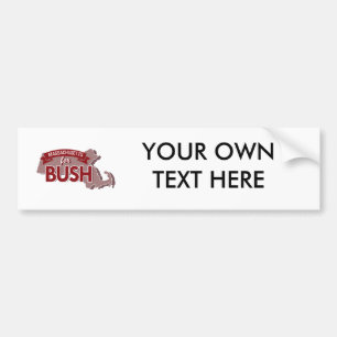 AUTOCOLLANT DE VOITURE LE MASSACHUSETTS POUR BUSH - .PNG