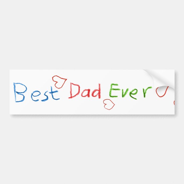 Autocollant De Voiture Le meilleur papa jamais (Devant)