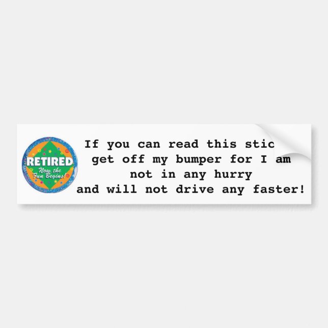 AUTOCOLLANT DE VOITURE LE MEILLEUR STICKER "PERSONNE ÂGÉE" (Devant)