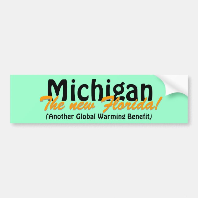 Autocollant De Voiture Le Michigan la nouvelle Floride (Devant)