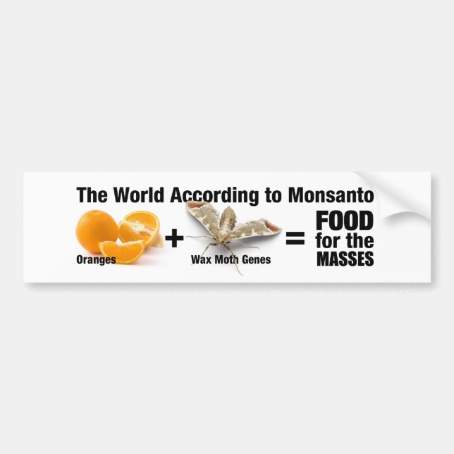 Autocollant De Voiture le monde selon Monsanto (Devant)