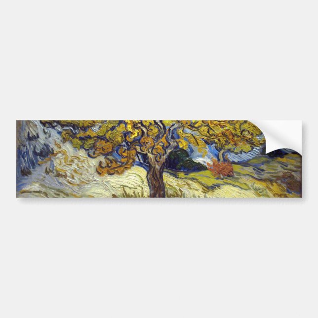 Autocollant De Voiture Le Mulberry Tree, Vincent van Gogh. Vintage (Devant)