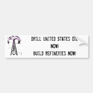Autocollant De Voiture le pétrole puits, foret Etats-Unis huilent