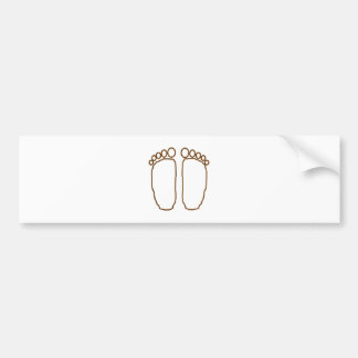 Autocollant De Voiture le pied de Bigfoot imprime transparent